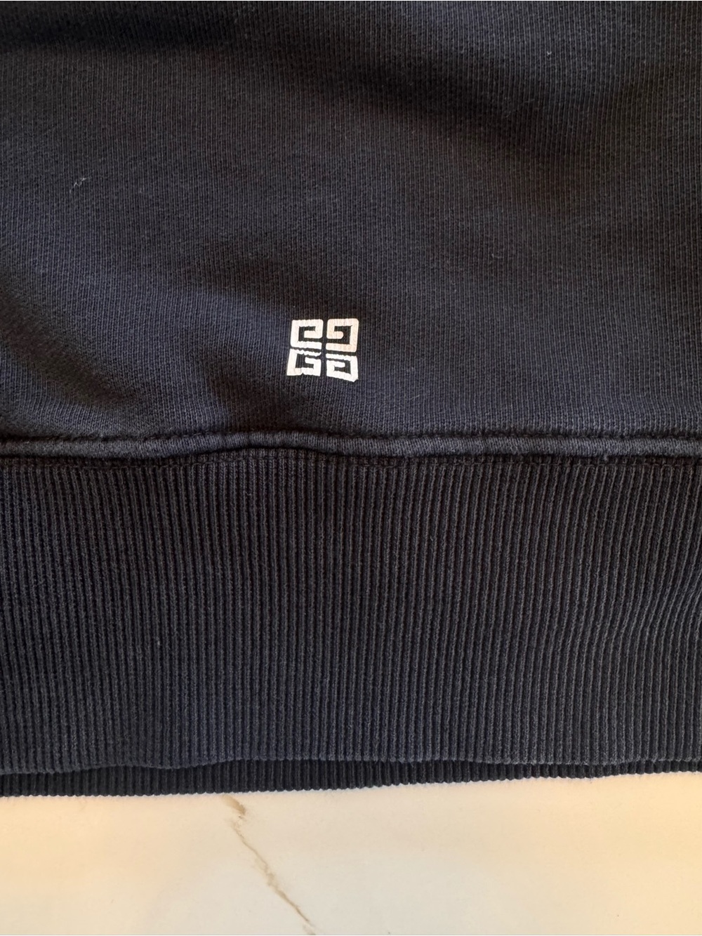 Givenchy Archetype Curved Logo Hoodie Black Cotton Fleece Size XL - Picture 5 of 12